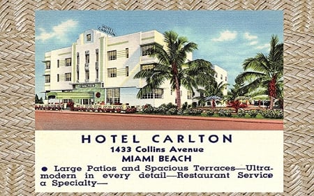 Hotel Carlton - Miami Beach - florida, postcard, miami, beach