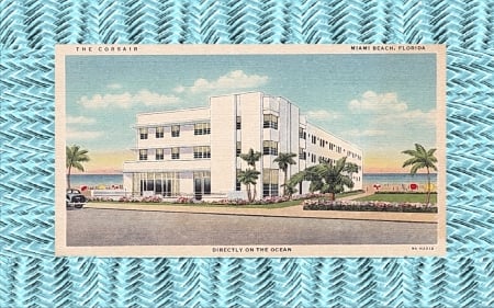 The Corsair Hotel - Miami Beach - florida, postcard, miami, beach