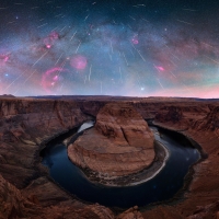 Geminid Meteor Shower at Horseshoe Bend, Arizona