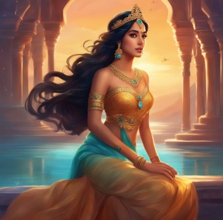 Beauty - beauty, longhair, princess, woman