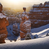 Bryce Canyon is a winter wonderland after a fresh snow