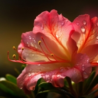 Flower with water drops