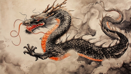 Dragon - creature, fantasy, dragon, chinese zodiac, zodiac, art