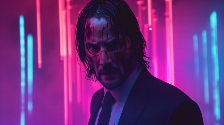 John Wick - colorful, John Wick, actor, keanu reeves, movies