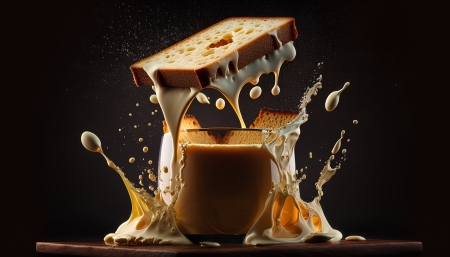 ðŸ¤Ž - bread, breakfast, glass, milk