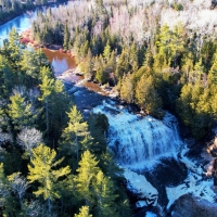 Partridge Falls, Grand Portage Indian Reservation, Minnesota. Dec. 29th and no snow