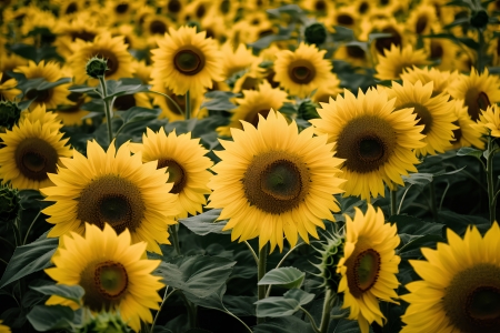 ðŸ’› - blooming, field, summer, sunflowers