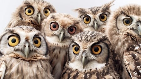 Owls - pasari, bufnita, owl, bird, neuroset, eyes