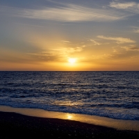 Sunset on a Ocean Beach