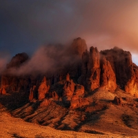 Winter storm at Lost Dutchman State Park, Arizona