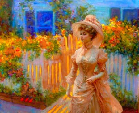 Victorian Beauty In Peach