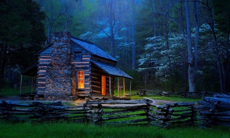 Wooden Cabin - cabin, house, nature, seclusion, wooden cabin