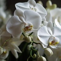 White orchids