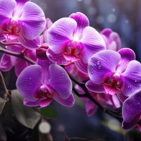 Pink orchids