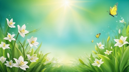 :) - butterfly, flower, green, neuroset, texture