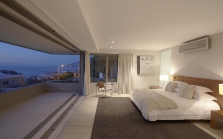 Cozy Bedroom - bed, bedroom, interior, modern, resort, room