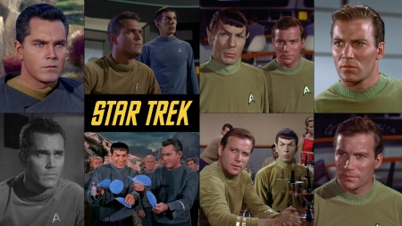 Captains Pike and Kirk - christopher pike, james t kirk, star trek, the cage, where no man has gone before