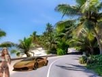 Lexi Rivera Bikini and the Lamborghini Huracan in the Tropical Beach