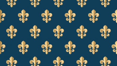 Pattern - blue, golden, pattern, texture, vintage