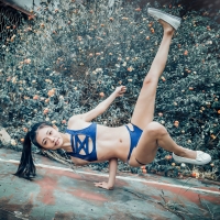Flexible Asian Bikini Model