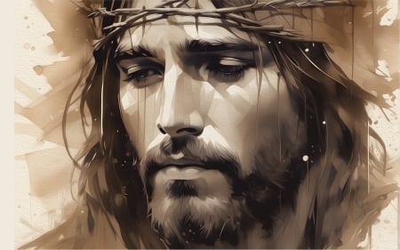 Crowned with Thorns - crown, thorns, Christ, Jesus