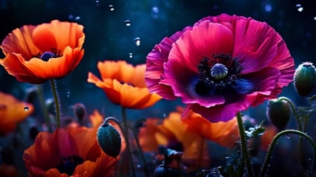 Colorful poppies