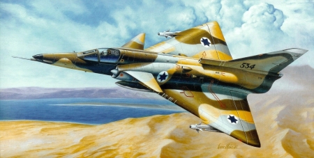 Kfir (Israeli Air Force) - French Aircraft, Israeli Air Force, Kfir, Artwork, Art