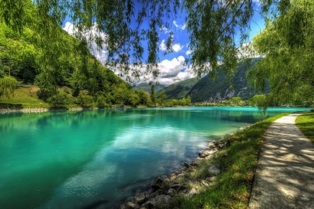 Nature Landscape - lake, mountain, nature, skies