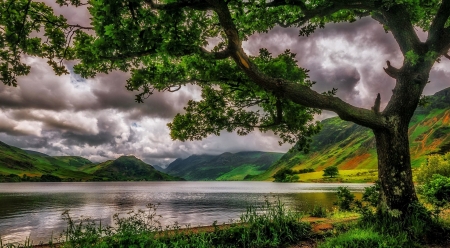 Nature Landscape - lake, mountain, nature, skies