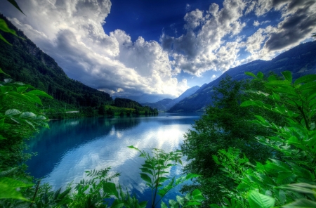 Nature Landscape - lake, mountain, nature, skies