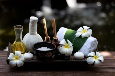 Spa  beauty - Stones, Orchids, Massage, Flowers