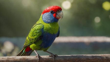 Green Rosella - animal, bird, green, rosella