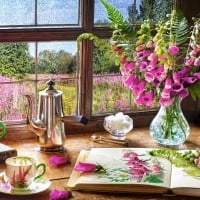 Still Life with Violet Snapdragons