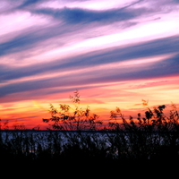 Mobile Bay Sky At Sunset