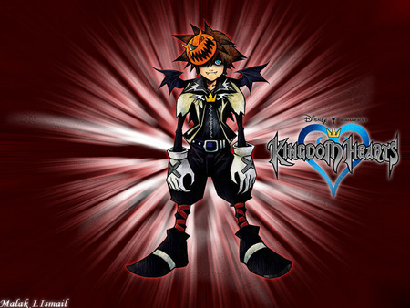 Gothic sora Happy Holloween! Kingdom Hearts - pumpkin pie, holloween, sora, black clothes, pumpkin, video games, happy