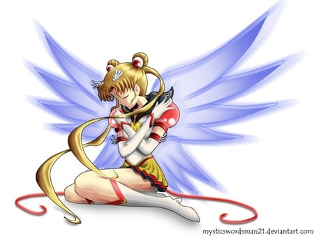 Eternal Sailor Moon - cute, wing, sailormoon, female, anime, anime girl, girl, angel