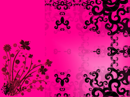 PinkBlackLacey. jpg - flowers, black, lacey, pink