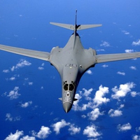 B-1B over the pacific ocean