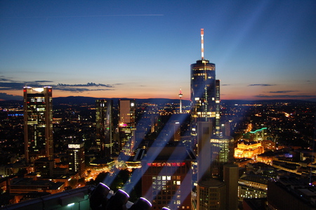 Frankfurt (Germany) - frankfurt, germany, skyline, buildings, bank, lighting