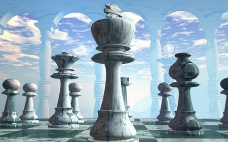 Game Of Titans - chess, games, abstract, 3d and cg