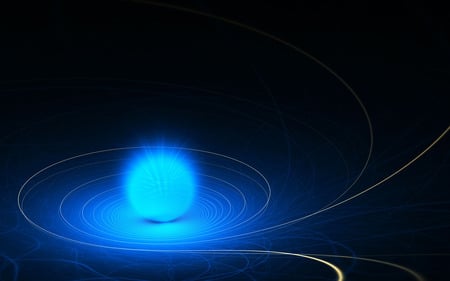 Light Ball - 3d and cg, abstract, black, blue