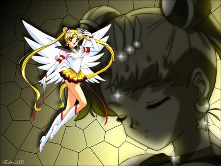 Sailor Moon - anime, anime girl, sailormoon, female, yellow, wing, girl, angel, cute