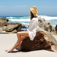 Cowgirl on a Beach