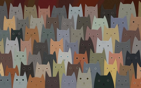 Cats - cat, pattern, pisici, texture