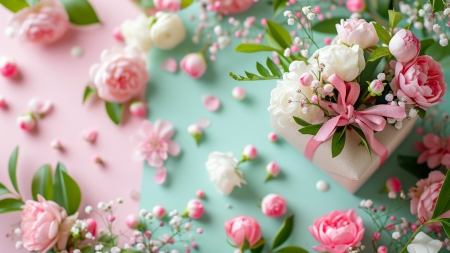 :) - blue, box, card, day, flower, mother, pink, rose, texture, valentine, women