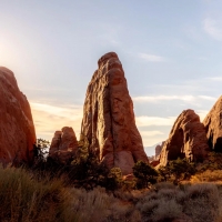 Sunrise Fins, Arches National Park, Utah