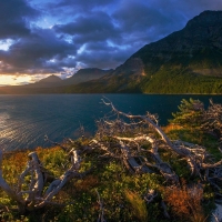 Sunrise At Saint Mary Lake, Glacier NP, Montana
