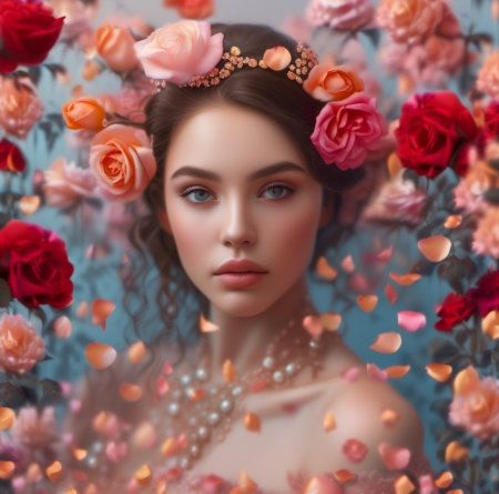 â¤ï¸ - beauty, flowers, girl, woman