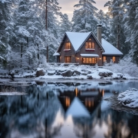 Cottage in winter