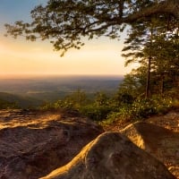 Chilhowee recreation area in the Cherokee National Forest, Tennessee